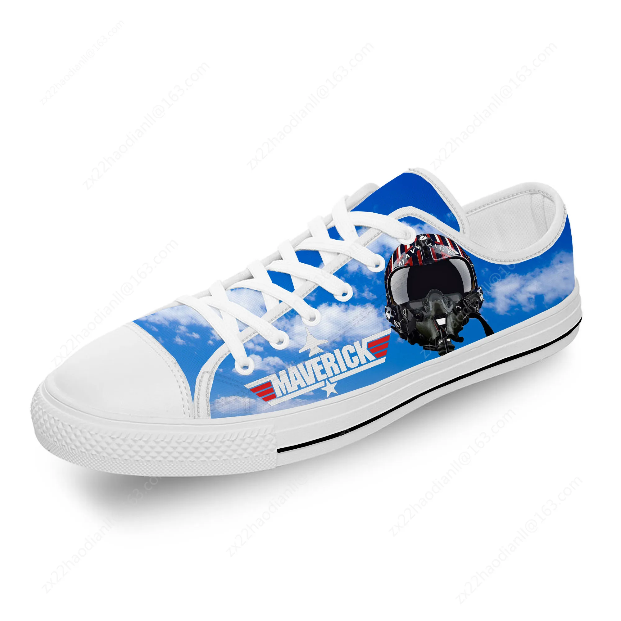 Top Gun Maverick Low Top Sneakers Mens Womens Teenager Casual Shoes Canvas Running Shoes 3D Print Breathable Lightweight shoe