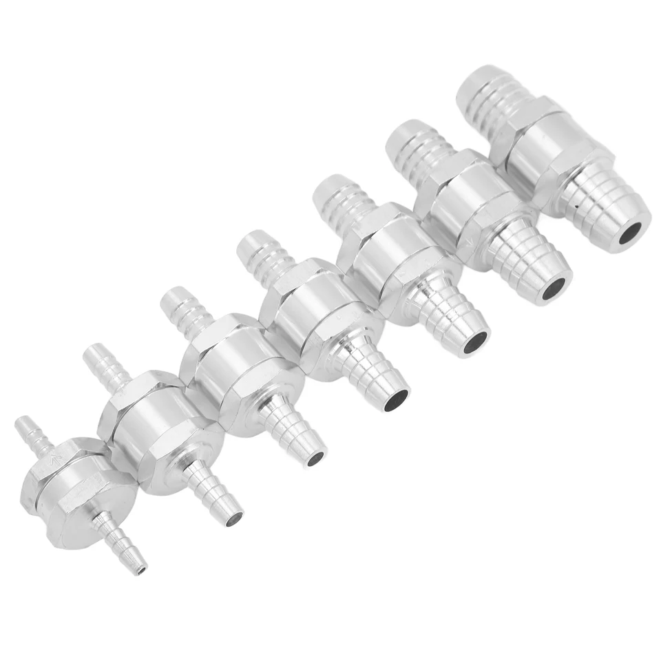 Valvola Di Ritegno Unidirezionale Per Carburante | 10mm | Lega Di Alluminio Argento | Per Benzina, Diesel, Acqua E Biocarburante