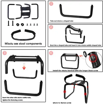 FX Sex Furniture Positions Bouncing Mount Stools Boost Sex Life Weightless Love Position Aids Chair Handrail Novelty Toy Couples 5