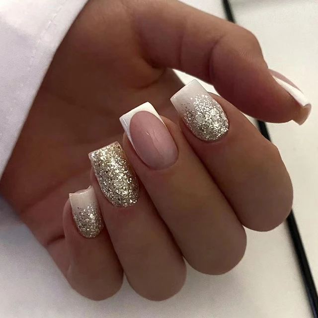 30 Simple White Nails Ideas You Should Try | White tip nails, White nail  designs, White tip nail designs