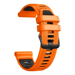 Premium Silicone Watchbands - Durable and Comfortable Wristbands for Active Lifestyles (Orange black)