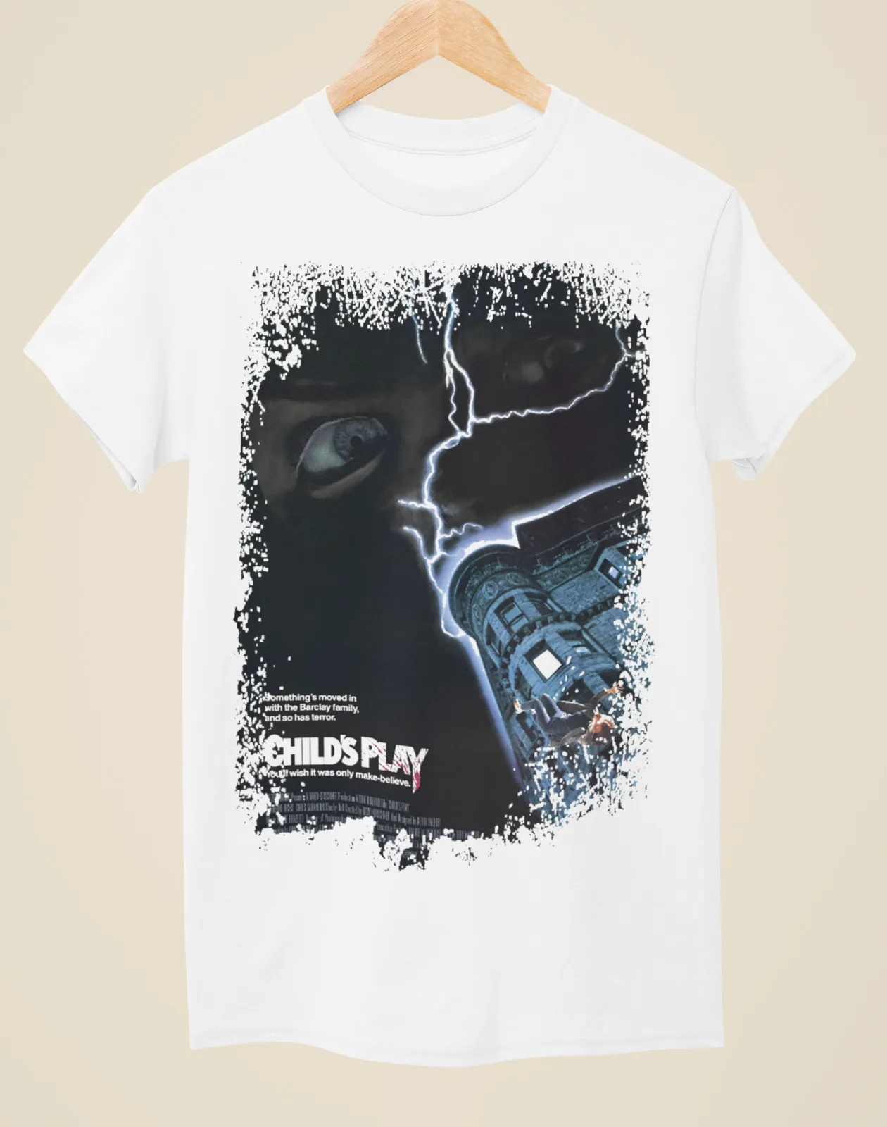 

Childs Play - Movie Poster Inspired Unisex White T-Shirt