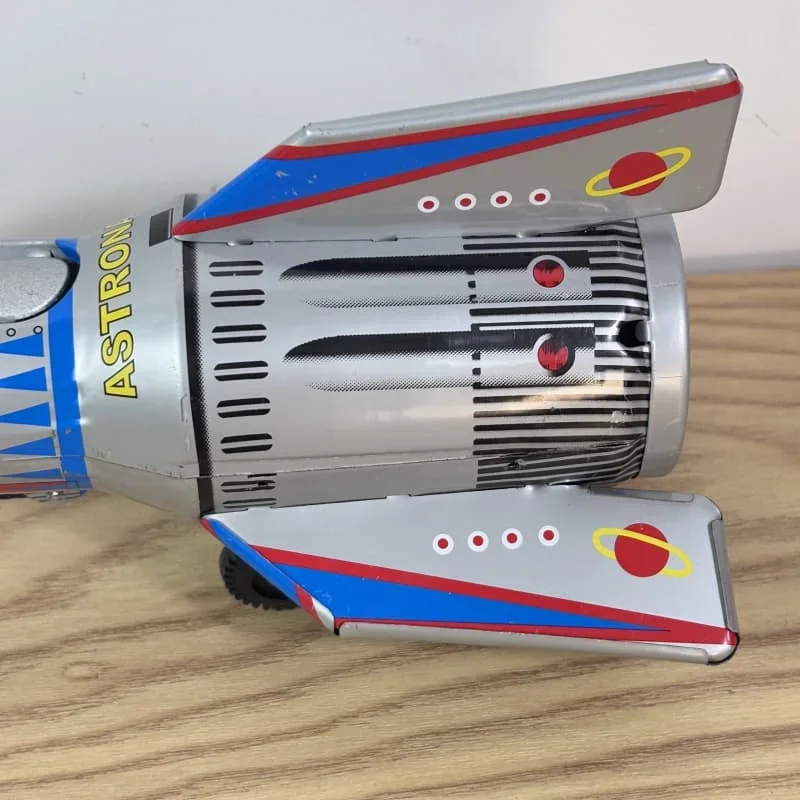 [Funny] Adult Collection Retro Wind up toy Metal Tin skyexpress rocket Mechanical toy Clockwork figures model kids gift