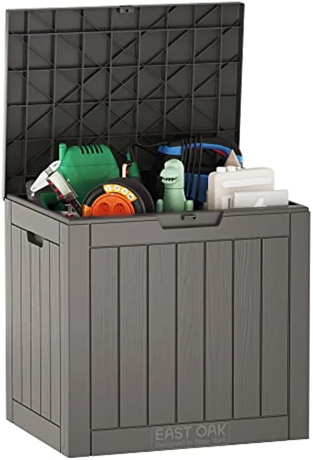 

EAST OAK Deck Box, 31 Gallon Indoor and Outdoor Storage Box with Padlock for Patio Cushions, Outdoor Toys,Gardening Tools,Sports