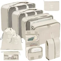 8/9/10 Pcs Set Travel Bag Organizer Compression Packing Cubes Suitcase Luggage Organizers Travel Organizer Traveling Shoe Bags 1