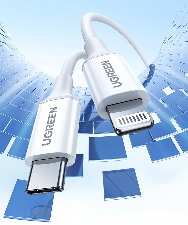 UGREEN 20W PD MFi USB C to Lightning Cable iPhone 14 13 Pro Max Type C Fast Charging Data Cable for iPad Phone Charge Cable