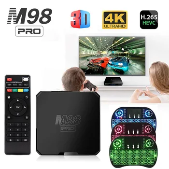 M98 Pro TV Box Allwinner H313 Android 10.0 2GB 64GB HD 4K 3D WiFi 4G Smart multimedia H. 265 2023 Iptv home theatre TV Box