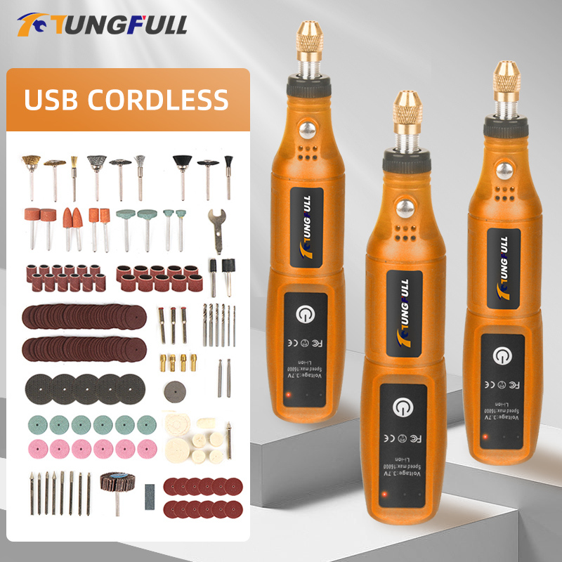 Mini Wireless Drill Rechargeable Polishing Machine DIY Mini Rotary Tool USB Engraving Tool Dremel Tool Mini Engravin Machine