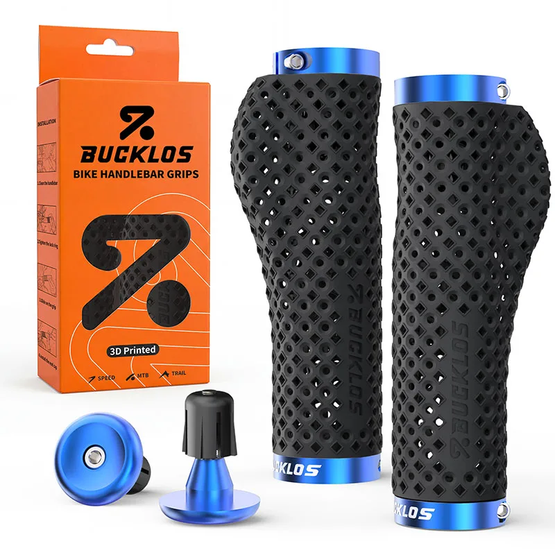 BUCKLOS 3D-Gedruckte Fahrradgriffe Ergonomische 3D-Fahrradlenkergriffe Wabenförmige Fahrradgriffe mit Verriegelung für MTB Lenkerenden – Detail 9