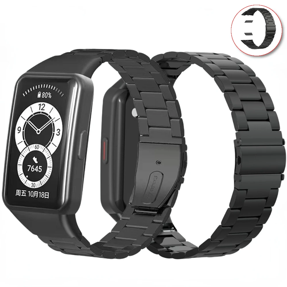 

Stainless Steel Strap for Huawei Band 6/6 Pro Smart Watch Metal Wristband Correa for Huawei Honor 6 Bracelet Accessories Strap