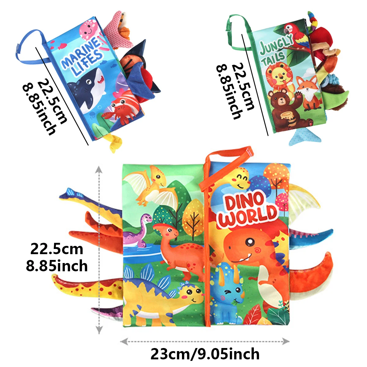 Libri e Giocattoli per Neonati 0-6-12 Mesi, Libri Sonori e Tattili per Bambini, Giocattoli per Seggiolino Auto, Regali per Baby Shower, Riempitivi per Cesti Pasquali - immagine 2