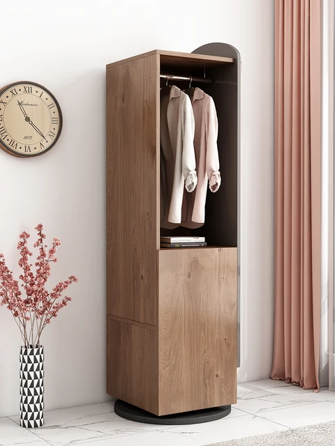 Modern minimalist dressing mirror master bedroom multifunctional coat rack storage cabinet