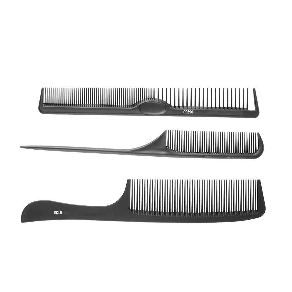 3pcs Dresser Hair Comb Set Professional Styling Grooming Comb Set Anti Static Fine and Wide Tooth Haircut Tool for Men and Women