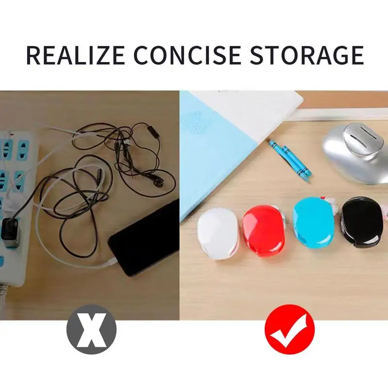 Earphone Cord Winder Automatic Headphone Cable Organizer Phone Cable Holder Winding Device For USB Cable Headset Cord Mouse Wire