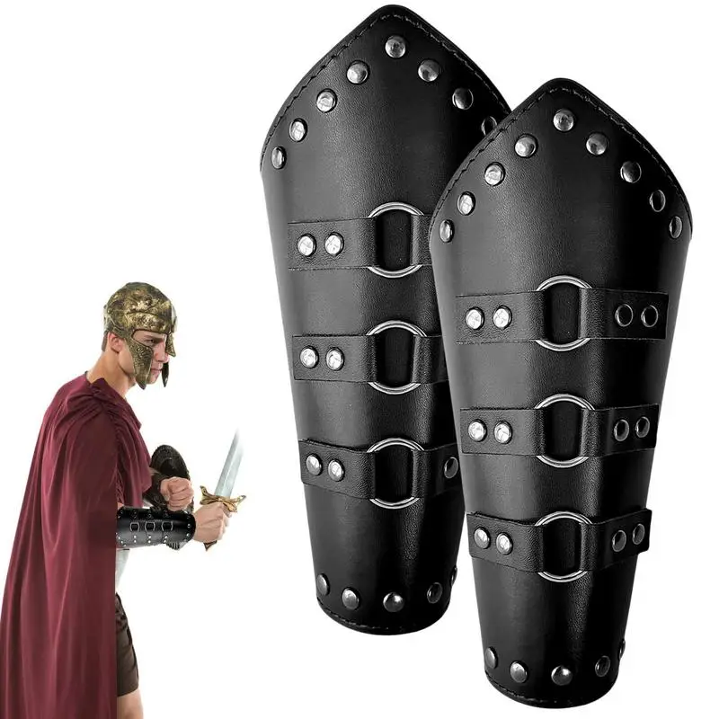 

Gauntlet Wristband Medieval Adjustable Medieval Leather Bracers Viking Bracers Arm Guard For Men Women Proctective Bracers
