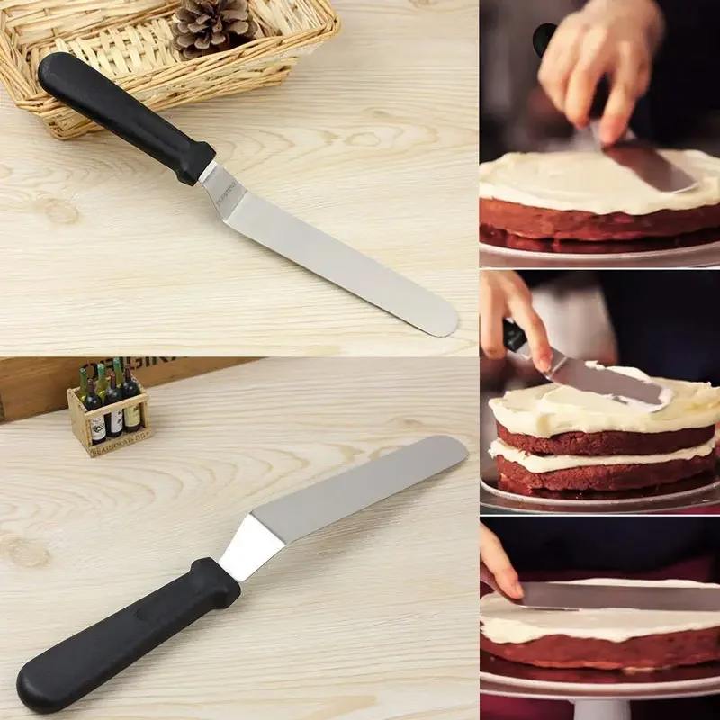 Stainless Steel Baking Spatulas Kitchen Cake Butter Cream Baking Tools Pastry Cake Decor Accessories Spatule Patisserie 6/8/10