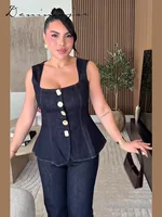 Julia Denim Sleeveless Pant Set 6