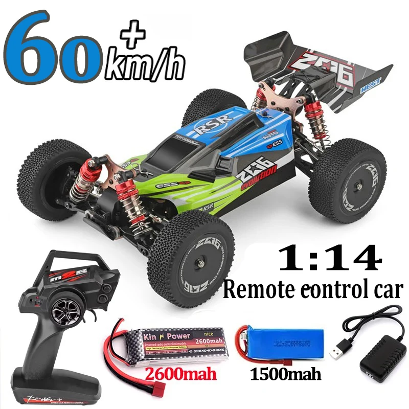 Voiture RC 4x4 2.4GHz - 80km/h, Batterie 7.4V, 2 Batteries