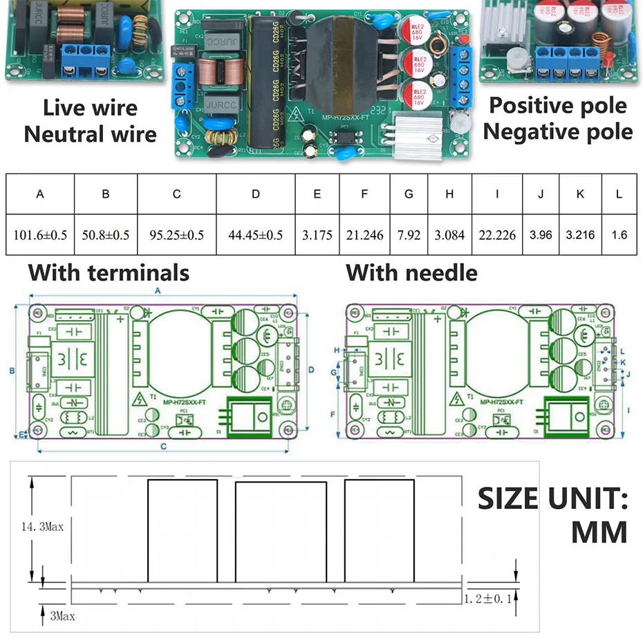 Description Picture 2 of item12 Volt Switching Power Supply DC12V LED Driver 72W 140W AC 110V 220V to 12V DC Lighting Transformers Adapter DIY for LED Strip