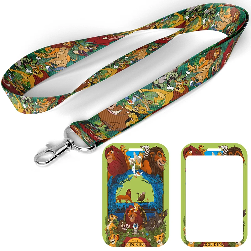 D2049 Cartoon Lion King Neck Strap Cordino Portachiavi Badge Holder Id Card Pass Hang Rope Lariat Lanyard Per Portachiavi Accessori