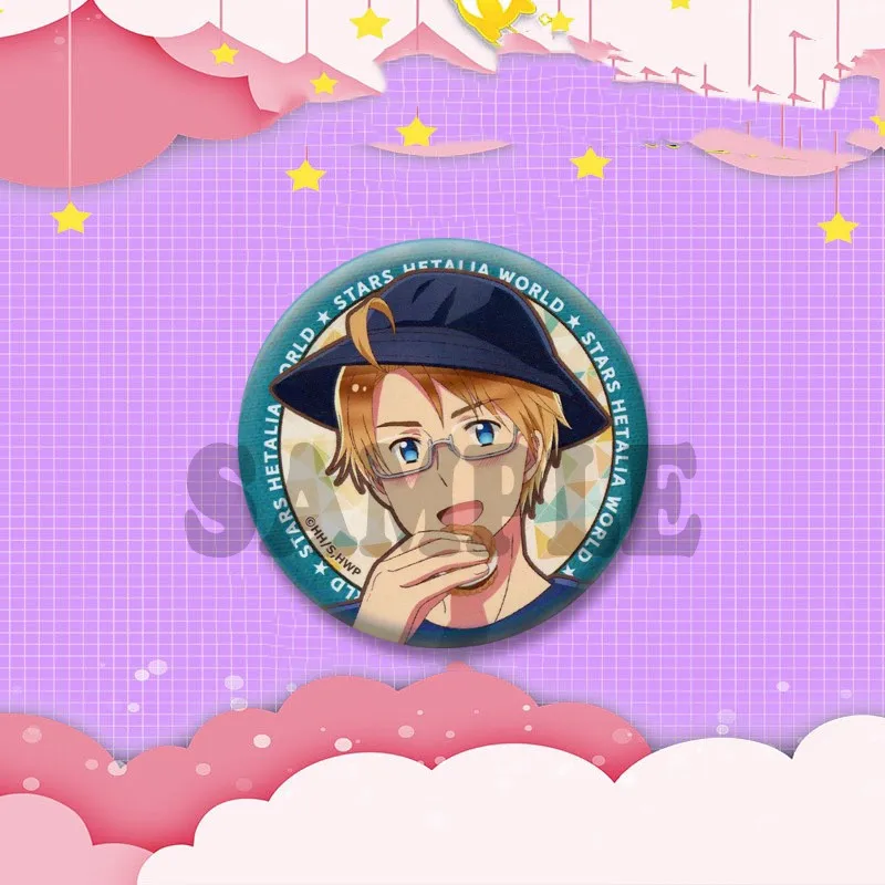 Hetalia Die Welt Twinkle Frankreich Italien England Japan Emaille Pin Cartoon Abzeichen Schmuck Brosche Zubehör Fans Sammlergeschenke – Detail 13