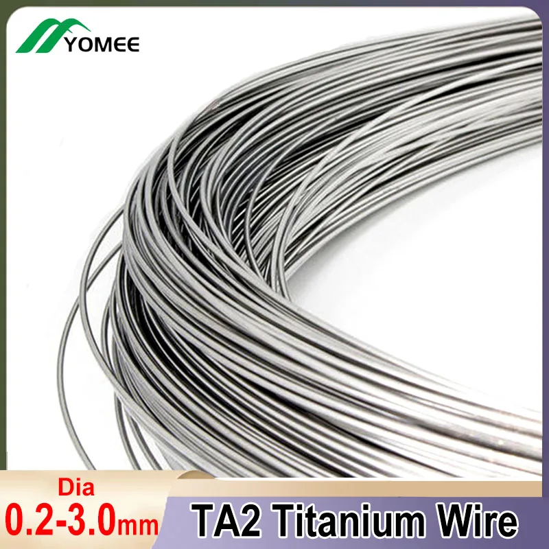 

Pure Titanium Wire TA2 Ti Wire High Pure Ti Alloy Metal Line Corrosion Acid And Alkali Resistant DIY Material Dia 0.2-3mm