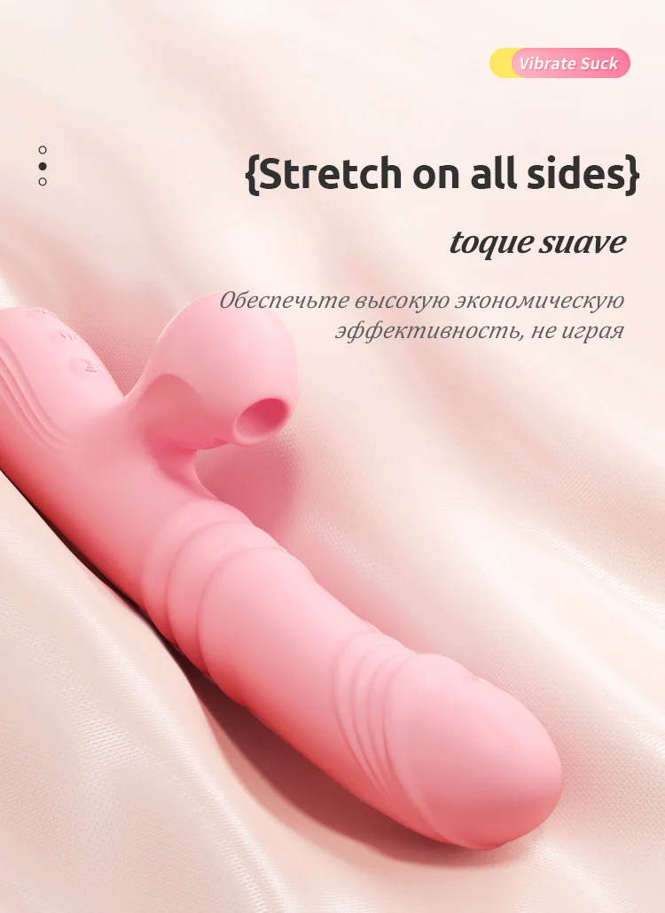 2 IN 1 Suck Vibrator Dildo Telescopic Vibrator Clit Sucking G Spot Stimulation Vibrator Women Sex Toys Adult Products uyo
