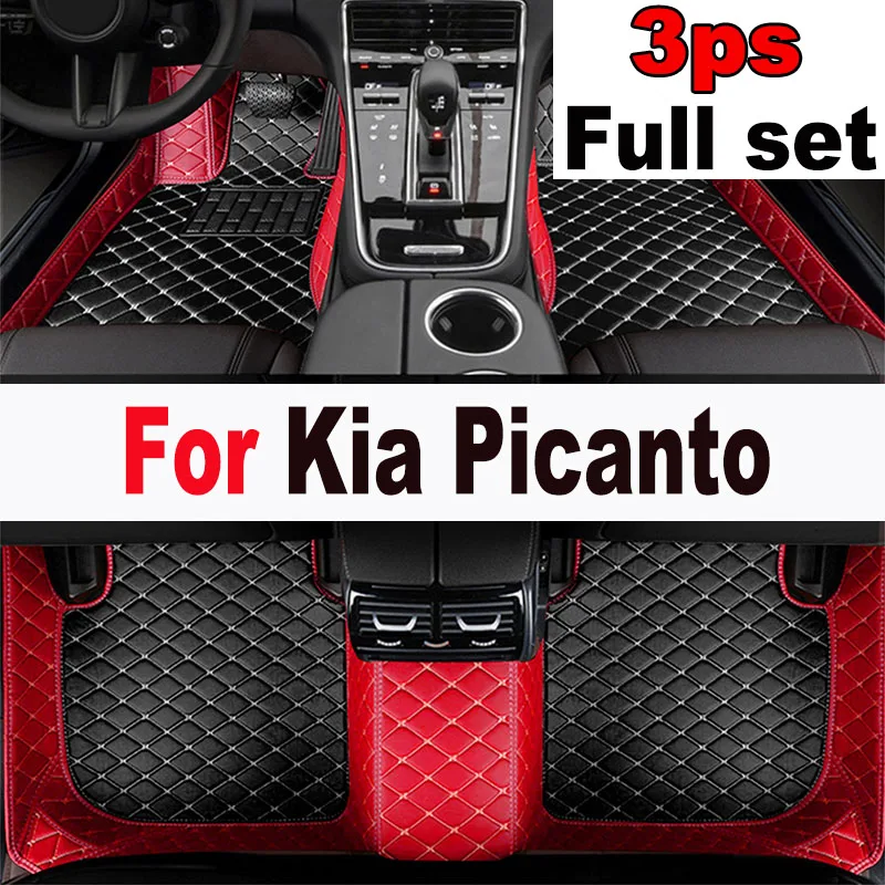 

Leather Car Floor Mats For Kia Picanto Morning Grand Eko Taxi JA 2012~2017 5door Anti-dirty Car Mat Tapete Carro Car Accessories