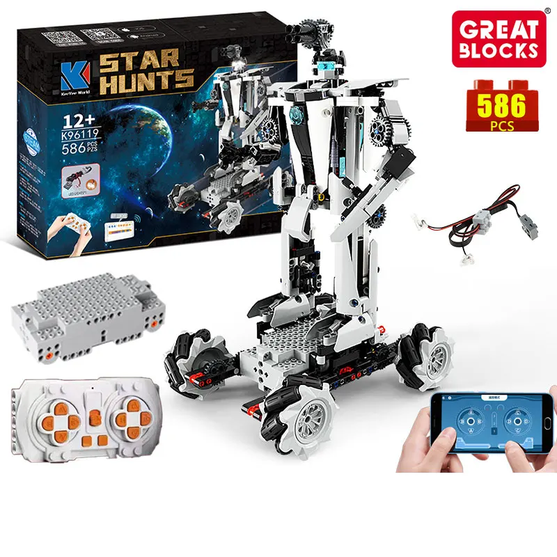 

Technical K96119 Intelligent Robot APP Remote Control Bricks Building Blocks Programming Toys For Kids Gift Educational Sets