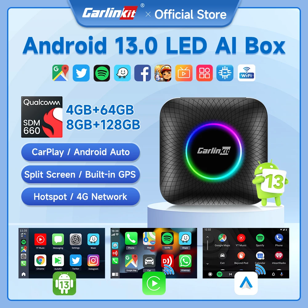 CarlinKit CarPlay Ai TV Box Android 13 SDM660 SM6225 8-ядерный беспроводной CarPlay Android Auto 4G LTE Smart Car Play Streaming Box Обновление FOTA для Netflix IPTV Магазин Google Play CarlinKit CarPlay Ai TV Box Android 13 SDM660 SM6225 8-ядерный беспроводной CarPlay Android Auto 4G LTE Smart Car Play Streaming Box Обновление FOTA для Netflix IPTV Магазин Google Play