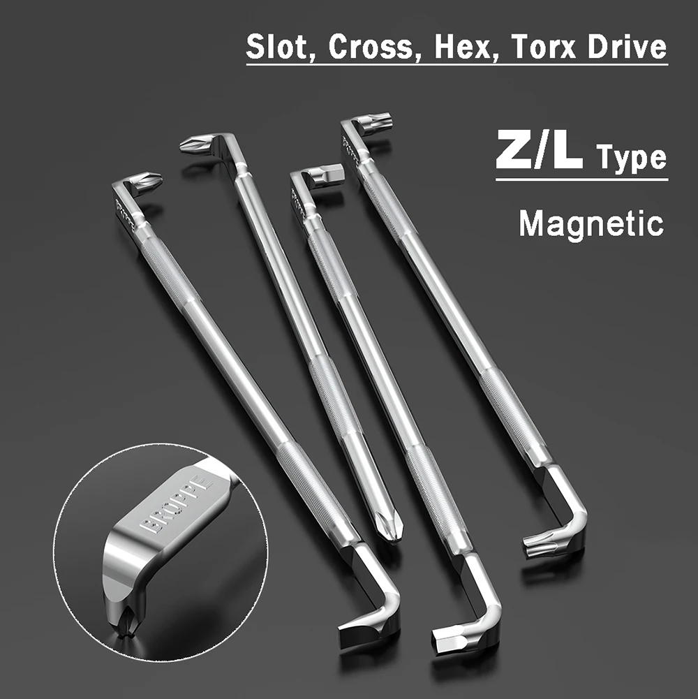 Z/Lshaped Screwdriver Slotted, Phillips, Hex, Torx