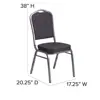 Multipurpose Stacking Banquet Chairs Crown Back 500lb Capacity Cushioned Upholstered Indoor Event Chair Durable Metal Frame 4
