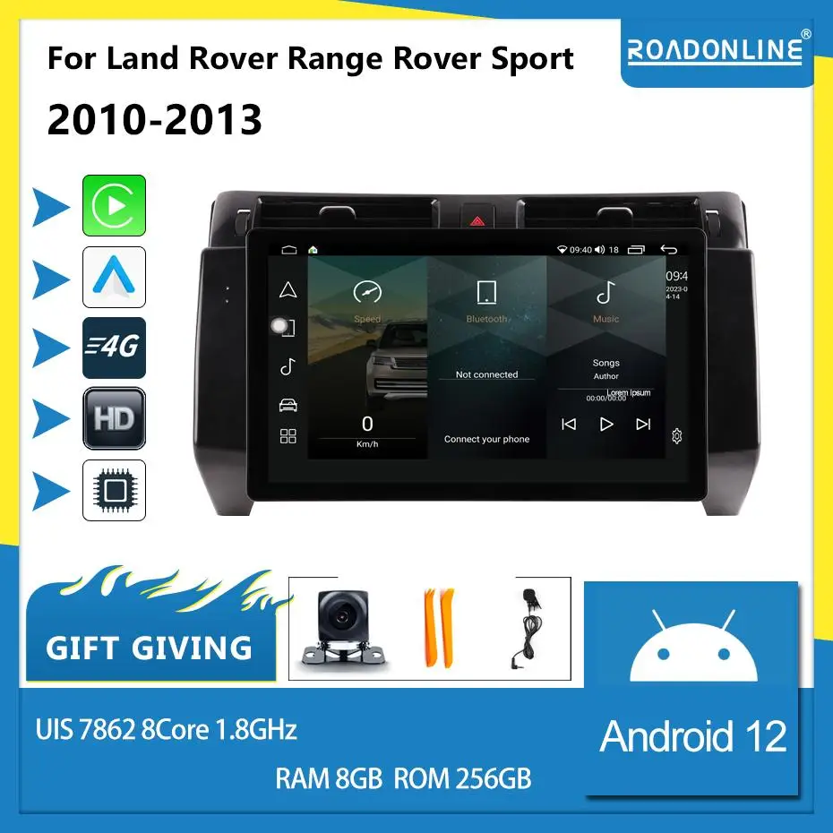 

For Land Rover Range Rover Sport 2010-2013 1920*1080 Resolution UIS 7862 Android 12 Octa-core 8+256gb Car Navigation CarPlay