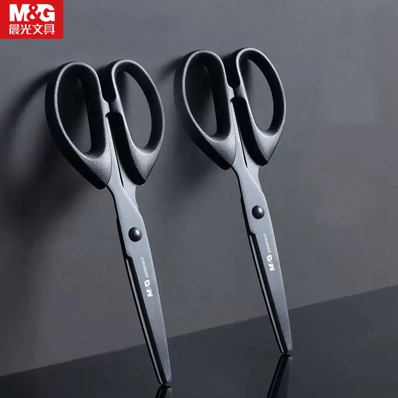 Deli Black Blade Scissors All Purpose Non Stick Stainless Steel Craft Sharp  Fabric Scissors for Office School Home - AliExpress