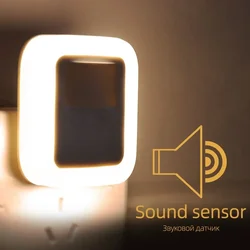 LED Smart Night Light with Motion and Sound Sensors - Adjustable Brightness Decorative Lamp for Bedroom and Staircase (Sound light control)