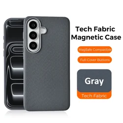 Luxury Technology Fabric Magnetic Case with Woven Back Cover - Galaxy S23 Ultra (GRAY)