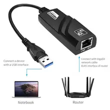 

USB Network Adapter Reliable Lightweight RJ-45 1G Gigabit Ethernet Card Ethernet Adapter USB Network Adapter