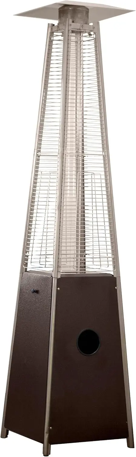 HLDSO1-WGTHG Pyramid Glass Tube Propane Patio Heater w/Wheels 40,000 BTU Hammered Bronze Butane Heat output: 40,000BTU