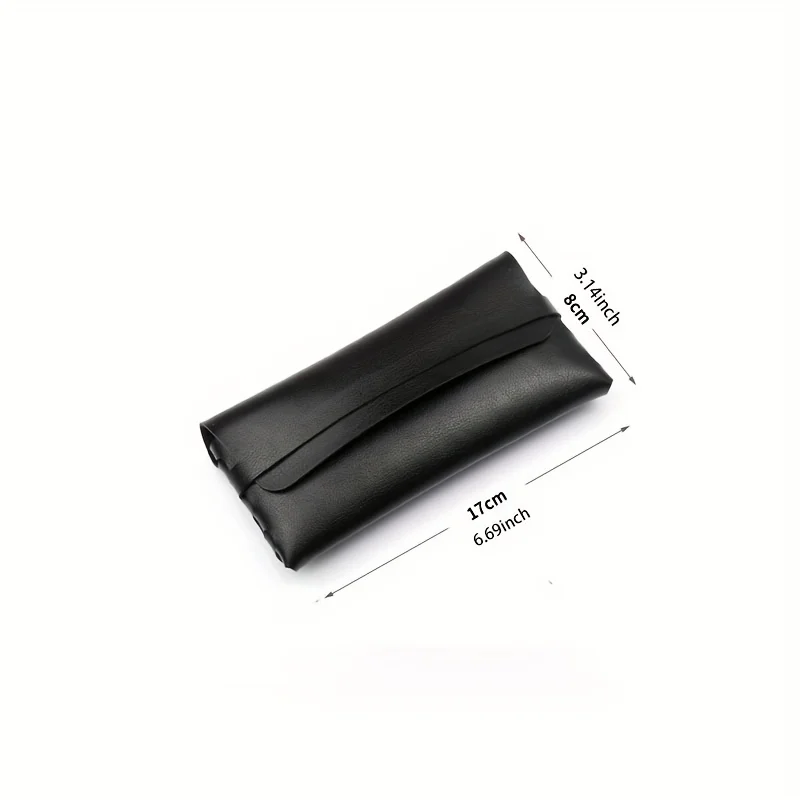 1pc Leather Glasses Case Set Leather Buckle Soft Bag Sunglasses Case Leather Box Sunglasses Packaging Box Gift Box