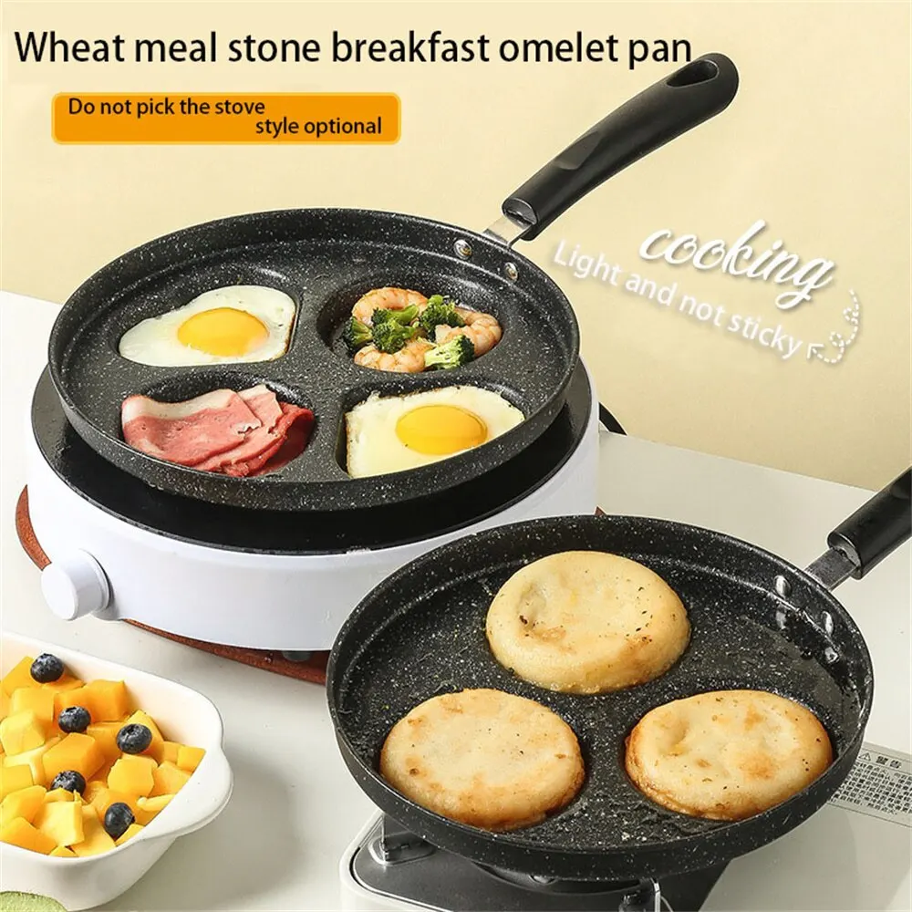 1/3/4 Cups Pancakes Frying Pans Breakfast Egg Pan Durable Nonstick Pan