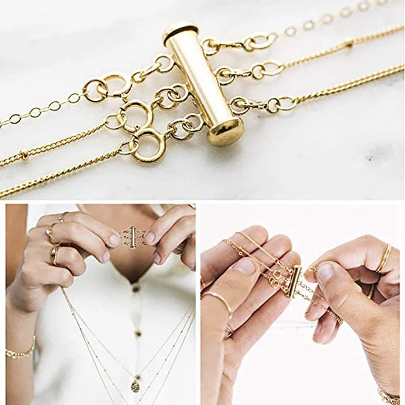 Edelstahl Box Chain Verstellbare Slider Chain Armband verbinder für DIY Armbände