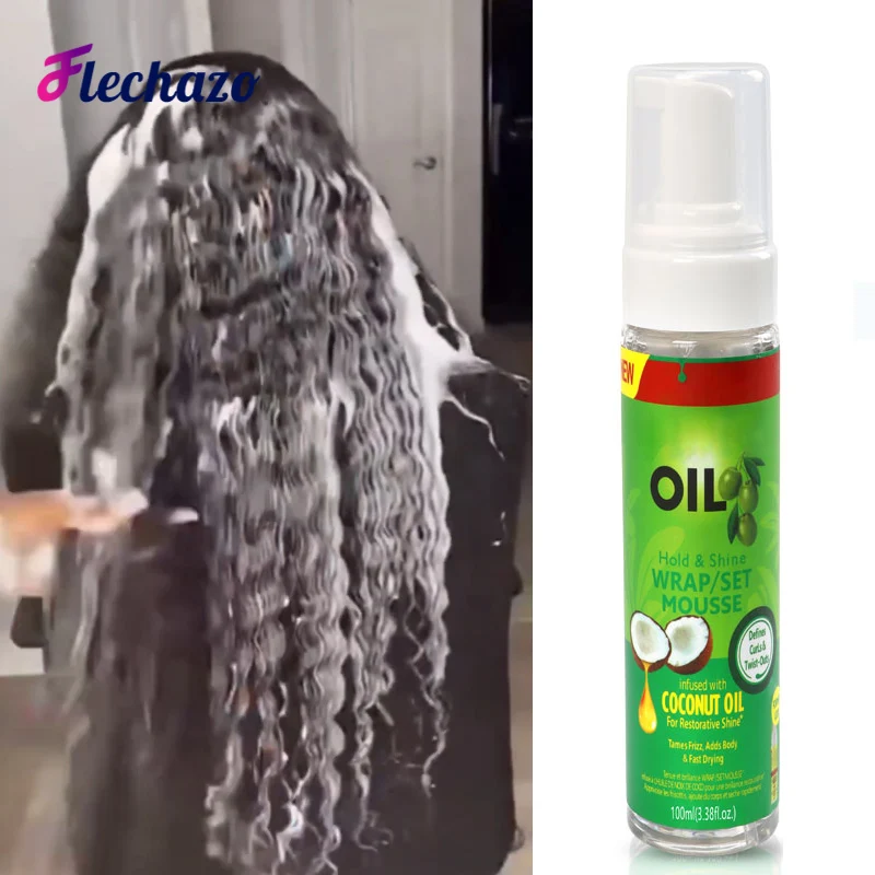 Curl Mousse Hair Styling Mousse 100Ml For Frizz Control Refreshed Defined Curly Hair Foam Pleasant Scent Olive Oil