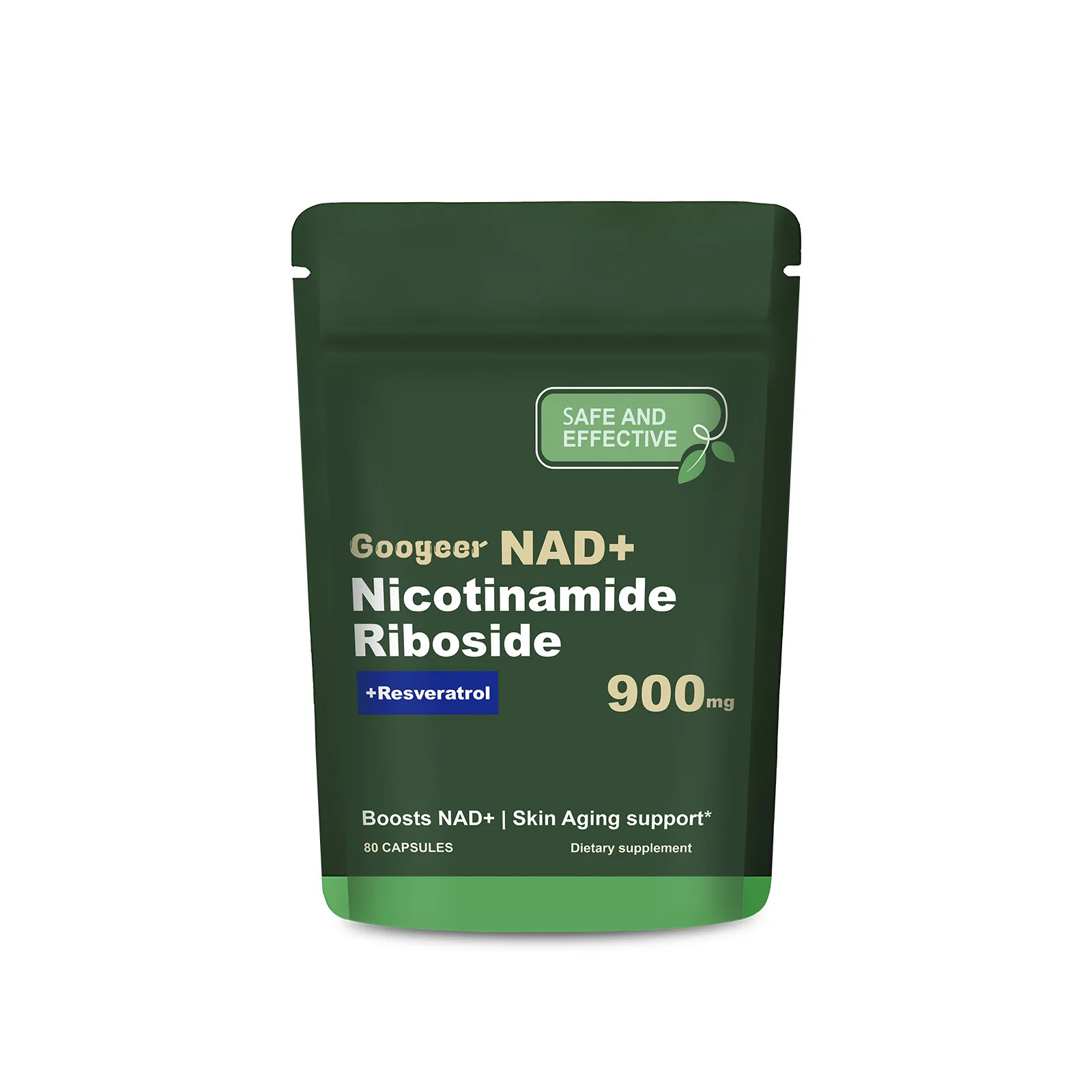 Pure NAD+ Nicotinamide Nucleoside 900mg Resveratrol Supplement Vegetarian Capsules Anti-aging 80/240/400Pills nad+ supplement capsules