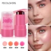 1PC Multifunctional, Glossy, Brightening, Natural, Pigmented, Easy To Apply, Blush, Eye Shadow, Lip Balm, Valentine's Day Gift 1