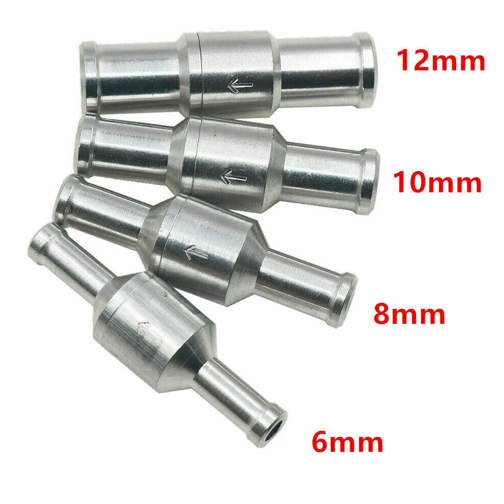 6-12mm Inline Way Non-Return Check Valve Auminium Fuel Water Gas Air Vacuum Valve For Petrol Diesel Bio Vegetable Oil