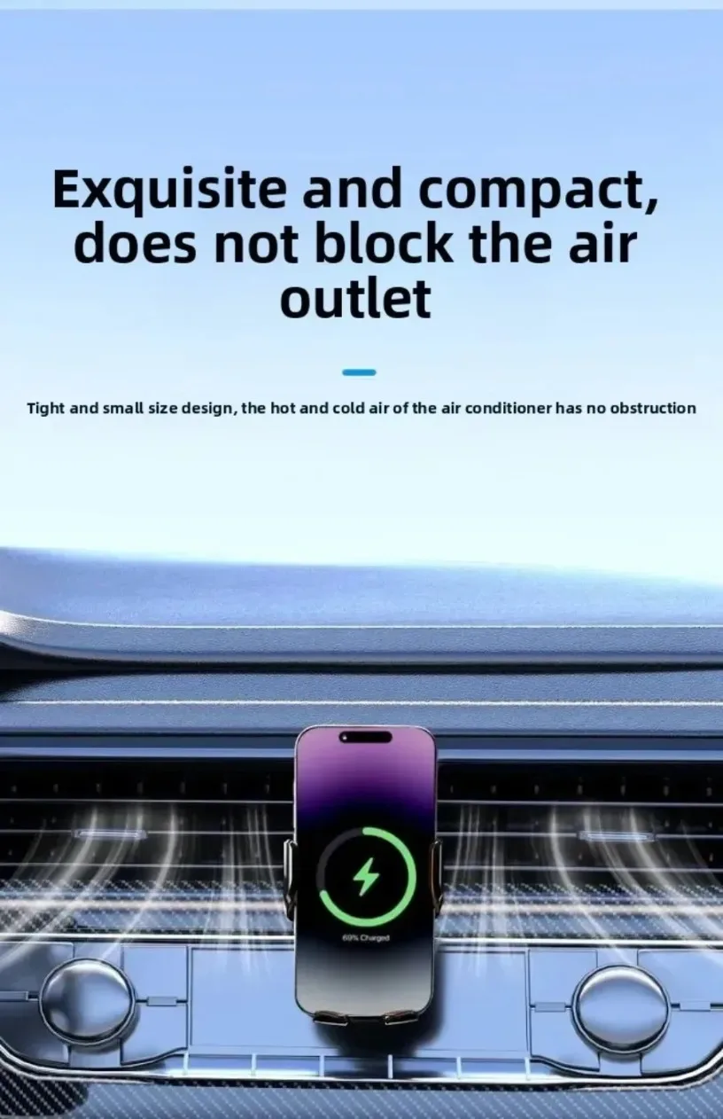 15W Wireless Auto Ladegerät Air Vent Auto Telefon Halter Für iPhone Samsung Xiaomi Auto zubehör Schnelle Ladegerät Stehen – Detail 12