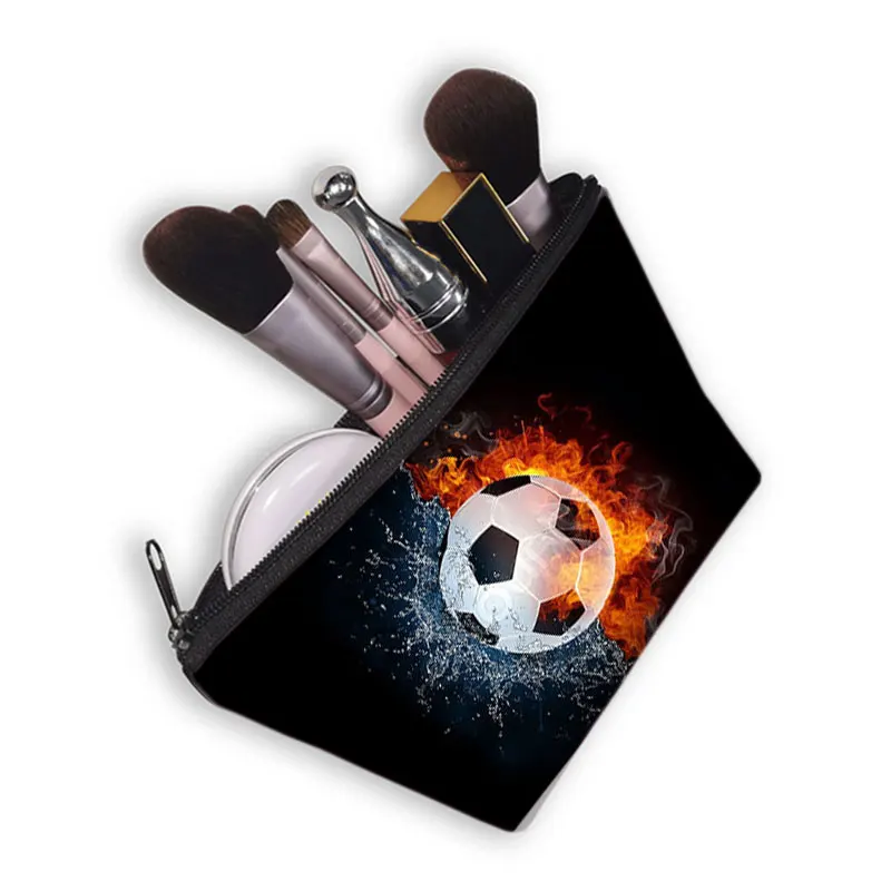 Fashion Football Hot Blooded Toiletry kits Girls Makeup Bag Portable Travel Cosmetic Bags For Young Boys And Girls Organizer 5