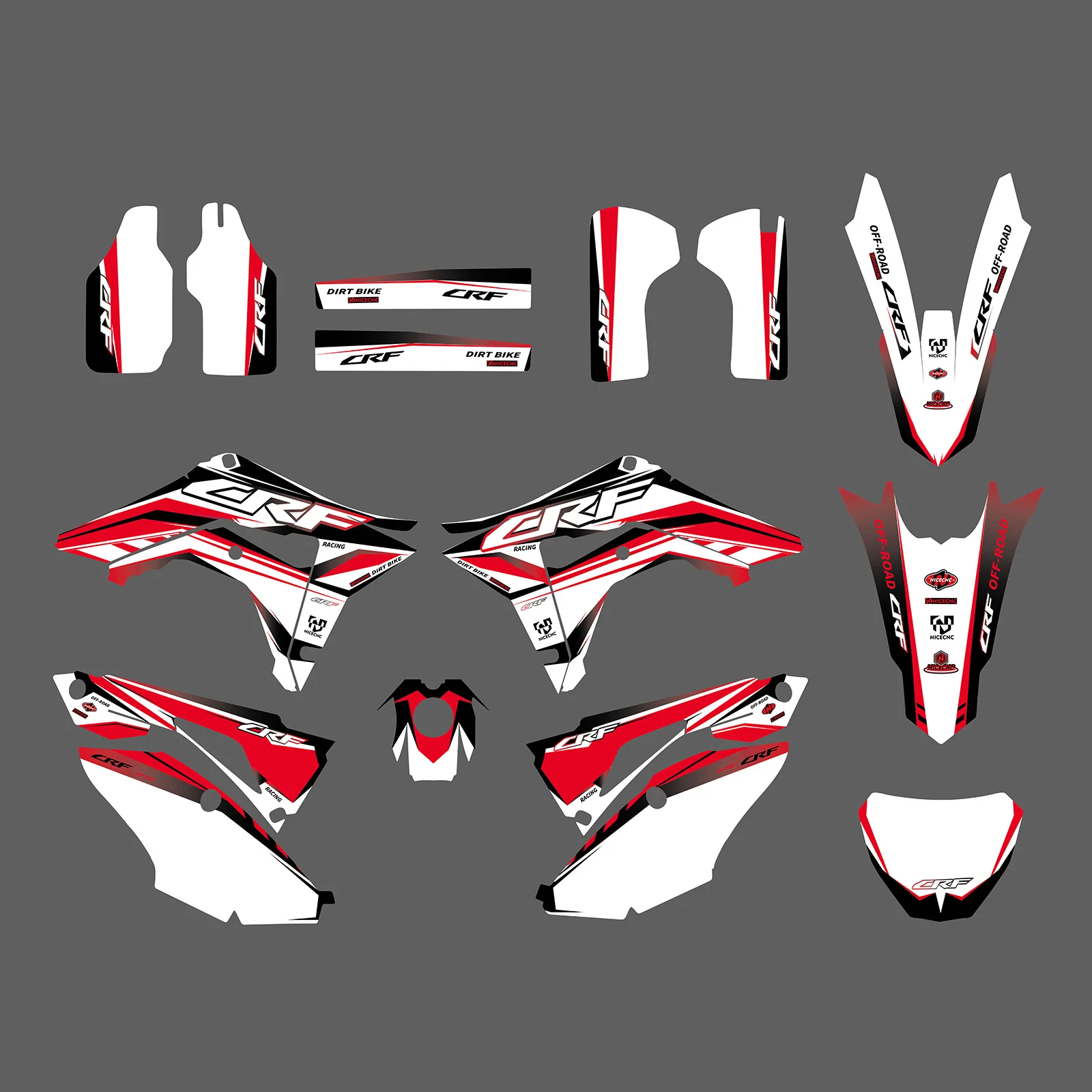 혼다 CRF250 2018-2021 CRF450 2017-2020 CRF 250 450 오토바이 페어링 그래픽 배경 데칼 스티커, 사용자 정의 2019