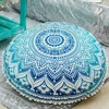 43x43cm Round Cushion Cover Thicken Round Linen Office Chair Cushion Cover Tatami Meditation Cushion Sofa Pillowcase Home Decor 2