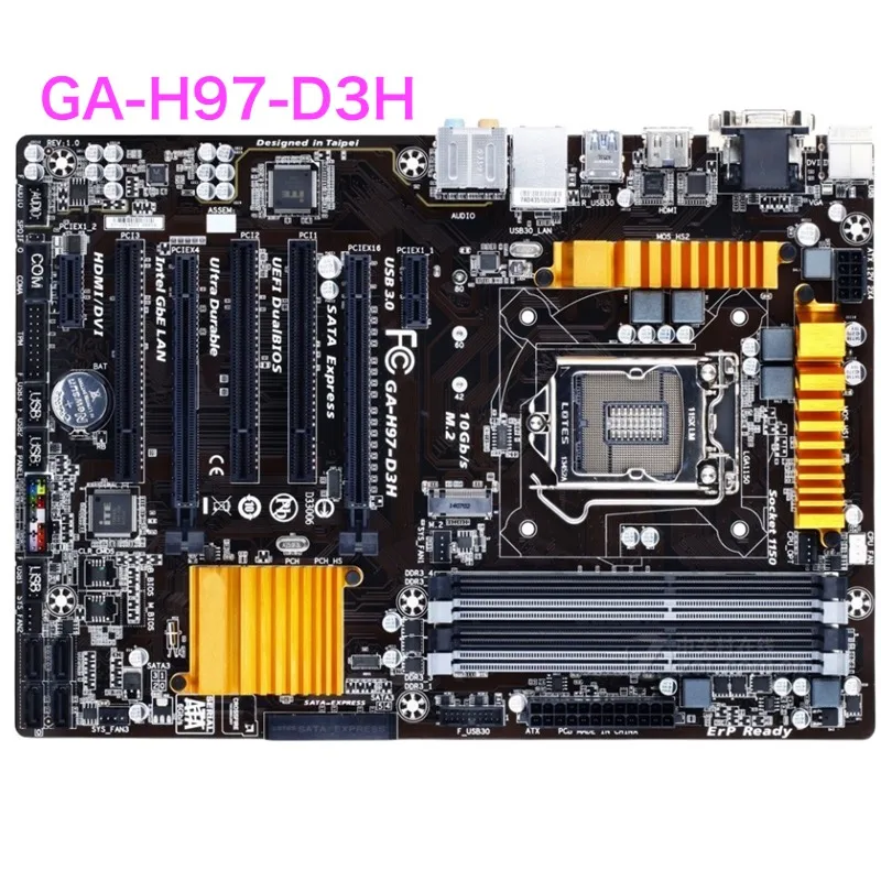 Adatto Per Scheda Madre Gigabyte Ga-H97-D3H 32Gb Lga 1150 Ddr3 Atx H97 Scheda Madre Testata Al 100% Ok Completamente Funzionante